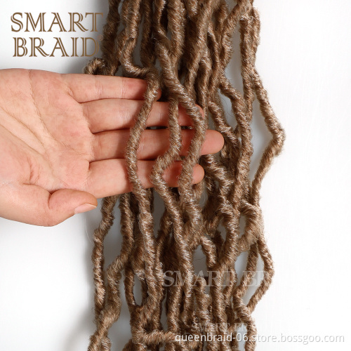 Faux Crochet Hair Goddess Braid Extension 24 Inch Strands Faux Soft Locs Crochet Braid Faux Locs Braided Hair